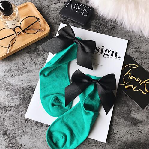 Chaussettes en coton à gros nœud pour femmes, à la , colorées, Kawaii, mignonnes, pour filles: 18