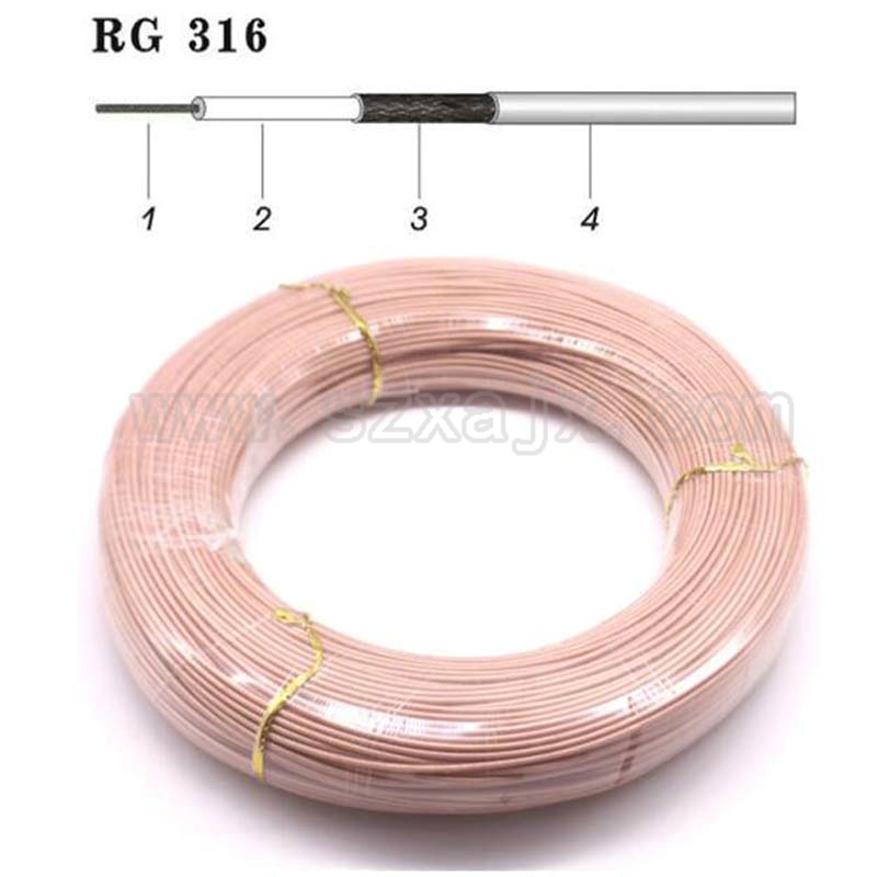 5meter 16.4ft RG316 kabel RF coaxiale kabel 2.5mm 50 Ohm Lage Verlies voor crimp connector