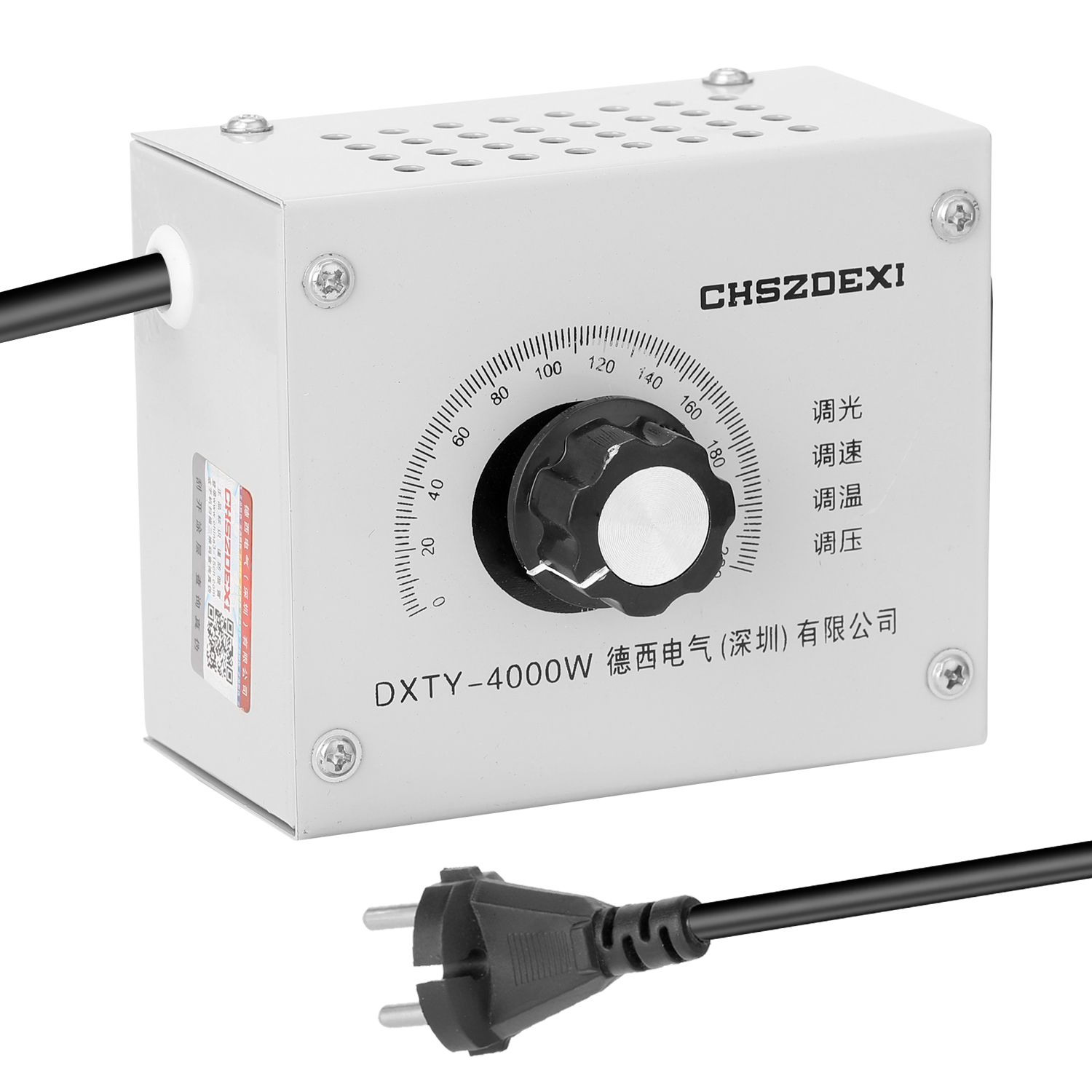 Kompakt variabel spændingsregulator bærbar hastighedstemperatur lysspænding adjuverbar dimmer transformator 220v 12v: Eu