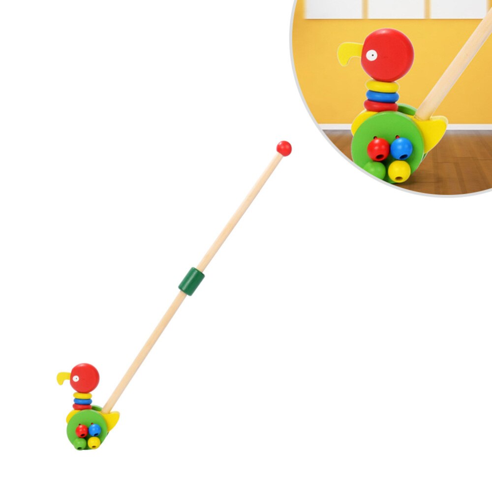 1pc Baby Walker Wooden Lightweight Bright Color Trolley Baby Walker for Children Baby