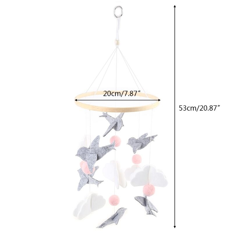 Baby Krippe Fühlte Ball Musical Handy, Mobiltelefon Rassel Baby Kinderbett Wind Glockenspiel Bett Glocke Spielzeug freundlicher Zimmer Hängen Dekoration