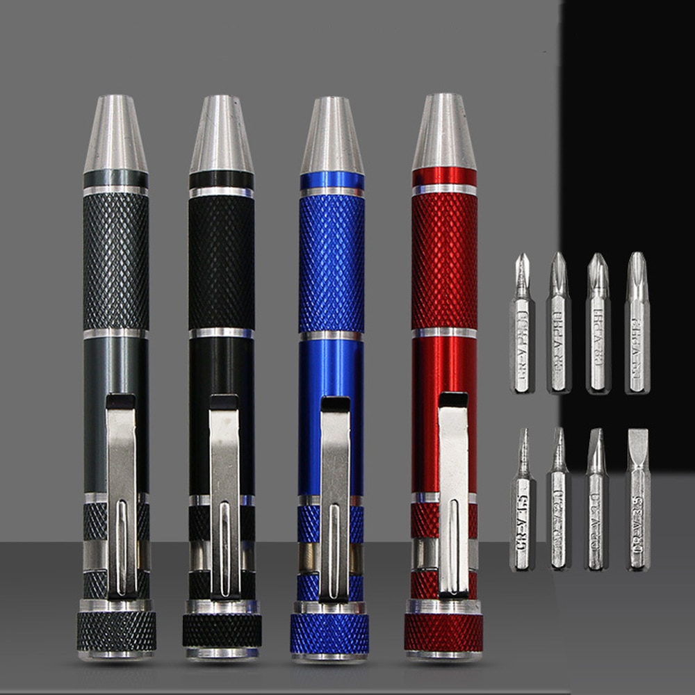 8 In 1 Mini screwdriver Gadgets Electric Repair Tools Pen Style Precision Screwdriver Set DIY