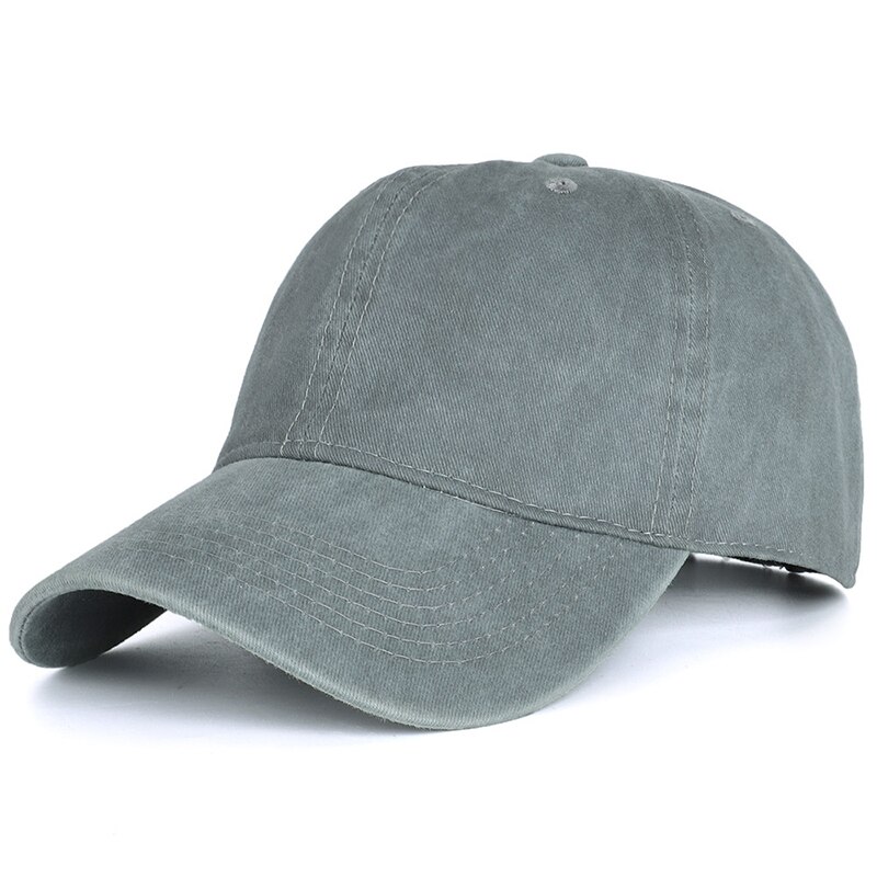 Mannen Baseball Cap Gewassen Katoen Baseball Cap Vrouwen Vintage Snapback Hoed Verstelbare Trucker Outdoor Caps Effen Kleur Hoed Bone: Gray