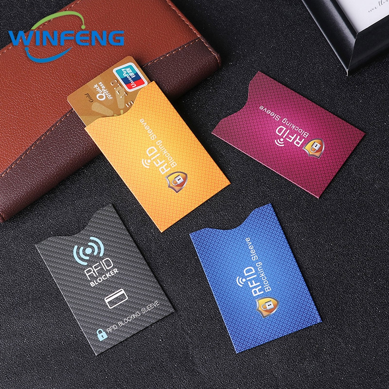 5Stck Aluminium Folie Anti RFID Karte Halfter NFC Blockierung Leser sperren Ich würde Bank Karte Halfter fallen Schutz Metall Kreditkarte fallen
