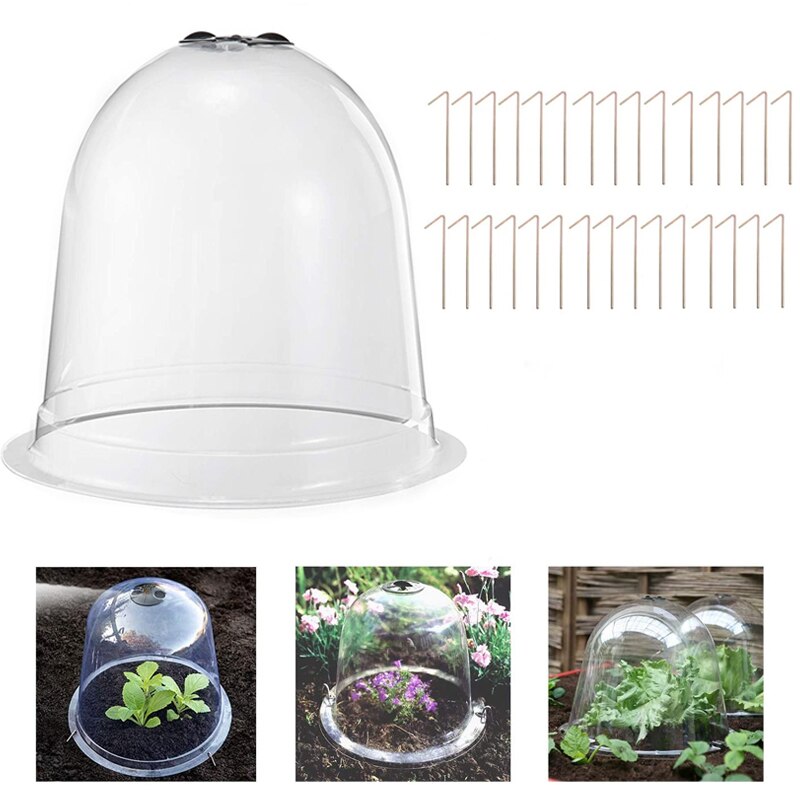 Plant Protection Cover Reusable Plastic Keep Warm Cover Transparent Garden Seedling Cover Seed Germination Protection Dome