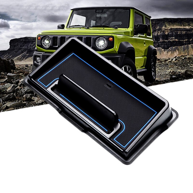 Opbergbox voor het dashboard van de auto, geschikt voor suzuki jimny, met blauwe mat