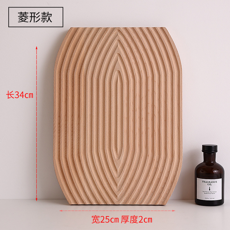 Holz nordisch Stil Wasser Welligkeit Hacken Block Haushalt Steckbrett Nachmittag Tee Tablett Platte Schneiden Gemüse Obst Bord