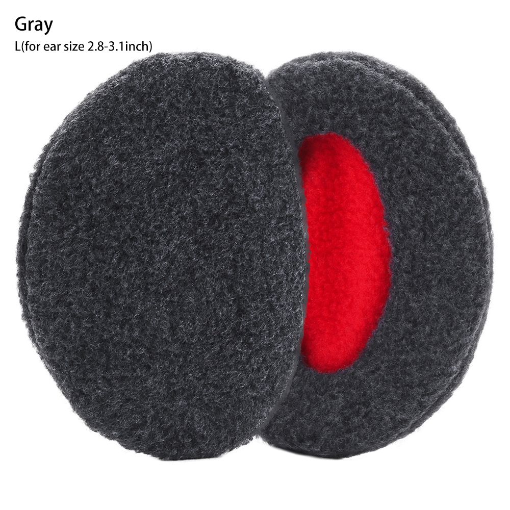 Bandless Ear Muffs Fleece Ear Muffs Thick Winter Warm Ear Covers Cold Weather Ear Warmer for Men Women: Dark Grey