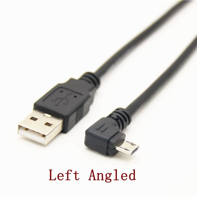 Up Down Left Right Angled 90 Degree USB Micro USB Male to USB male Data Charge connector Cable 25cm 50cm for Tablet 5ft 1m 3M 5M: WHITE / 5m