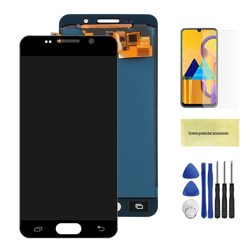 Pantalla LCD de 4,7 pulgadas para móvil, montaje de digitalizador con pantalla táctil para Samsung Galaxy A3 , A310, A310F, A310F, DS, A3: Black