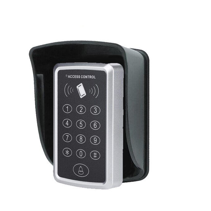 125KHz RFID Access Control Keypad Outdoor Rainproof Cover EM Card Reader Door Access Control System: AC and ABS Conver