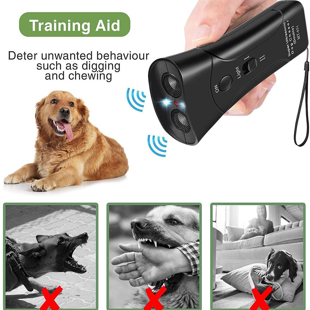 Ultraschall Hund Borke Abschreckung für Hunde Anti Gebell Stoppen Rinde Hund Gerät Außen Haustier Hund Ausbildung Repeller Kontrolle Ausrüstungen