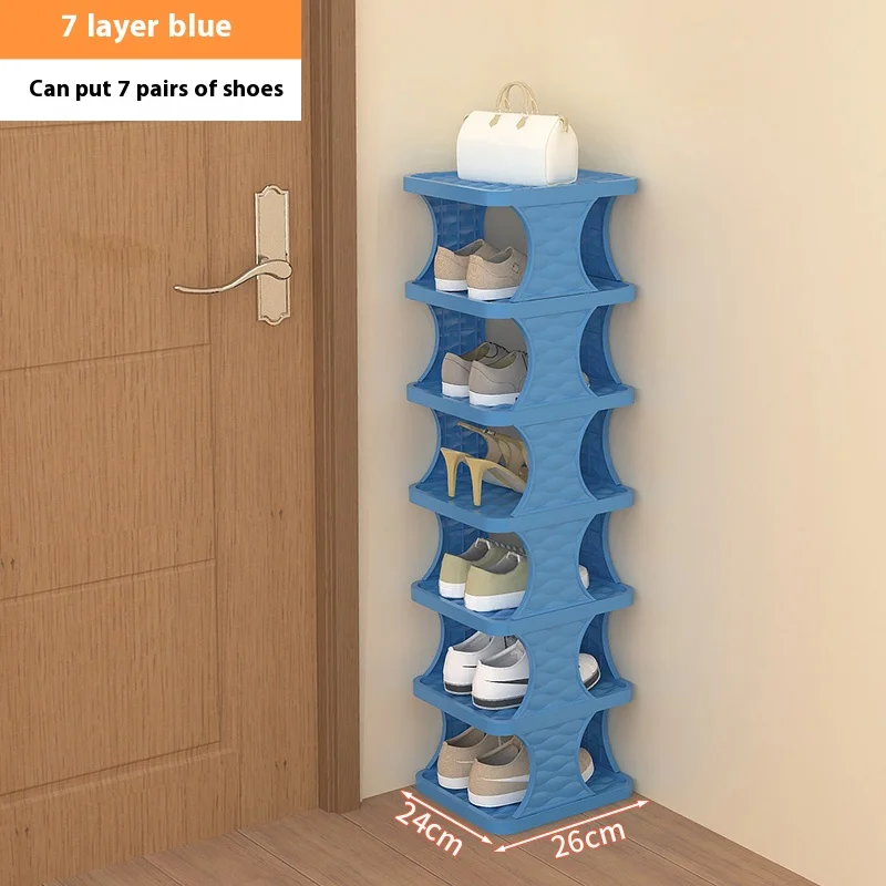 Schuhregal, Schuh-Organizer mit mehrschichtigem farbigem Schrank, Schuhregale, einfaches Schuhregal, abnehmbare Schuhregale für Schlafzimmer