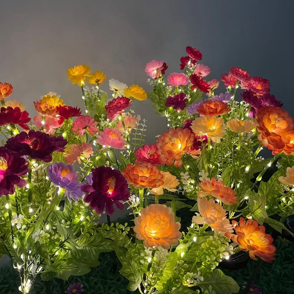 Außenbeleuchtung Weihnachten Solarleuchten Garten Schnee Lotusblume Rasenlampe für Hof Terrasse Blumenparty Lampe Hochzeit Muttertag