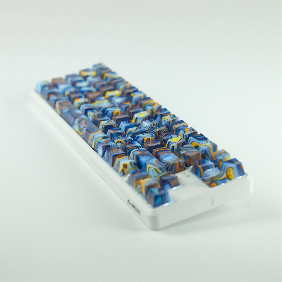 Enamel Agate Starry Sky ABS Keycaps OEM Profile UV Bright Side Water Transfer Printing For Cross MX Switches Mechanical Keyboard