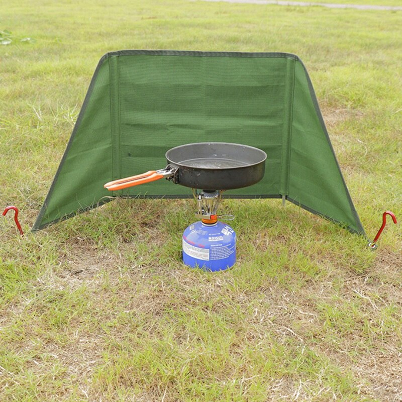 Outdoor Wind Shield Windproof Screen Fireproof Curtain Screen Windbreak Canvas Windbreak Barbecue Bonfire Wind Deflector