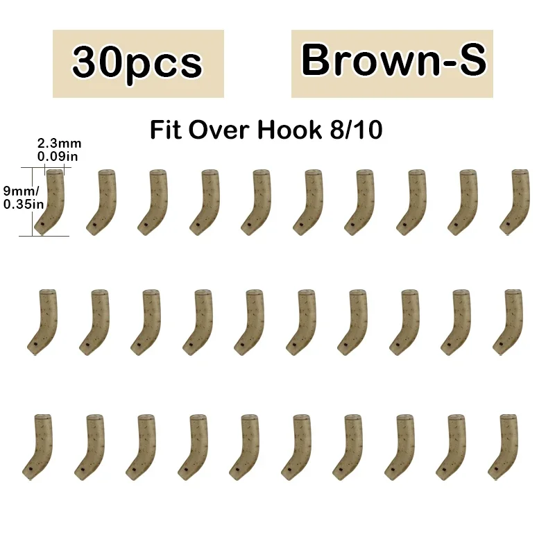30pcs Carp Fishing Hook Kickers D Rig Kicker Aligners Hooks Sleeves Rigs All Colors Accessories End Terminal Tackle: Red