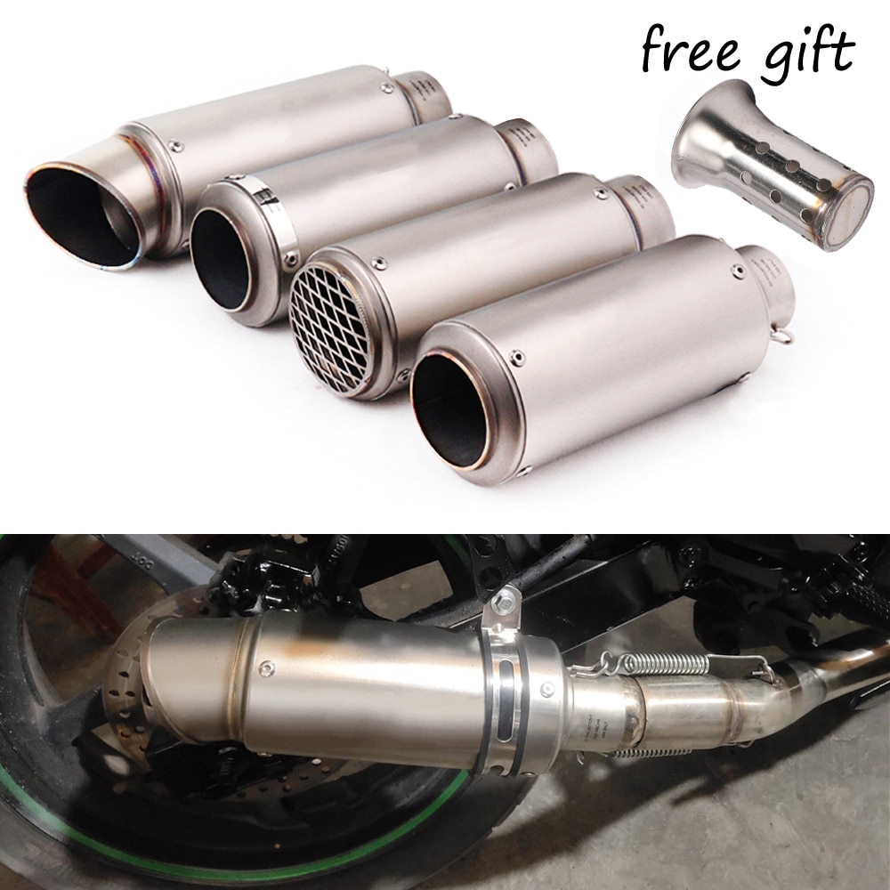 51mm 61mm Motorcycle Exhaust Pipe SC Racing Project Escape Moto Muffler For Pit Bike Cafe Racer pcx r6 z900 mt07 g310gs er6n fz6