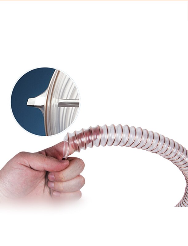 PU Flexible Polyurethane Ducting Hose - Fume / Vapour Extraction Woodworking Inner Diameter 25 - 200mm * 0.93mm Telescopic Hose