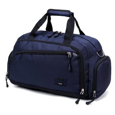 Große sport-umhängetasche, kurze reisetasche mit mehreren fächern, gepäcktasche mit gurt, reisetasche für damen, reisetasche: Reisetasche - dunkelblau