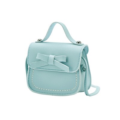 Mode Handtas Strik Portemonnees Kinderen Baby Meisjes Messenger Bags Kids Prinses School Verse En Leuke Schoudertas: Sky Blue