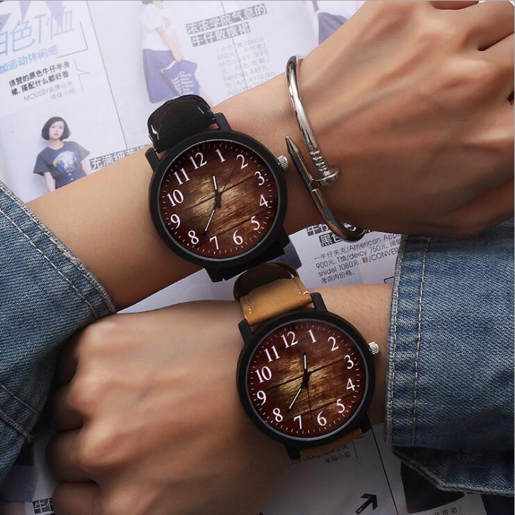 Męski zegarek moda drewno ziarno dial Casual skórzany zegarek kwarcowy mężczyźni zegarki luksusowy zegarek na rękę Hombre godzina mężczyzna zegar