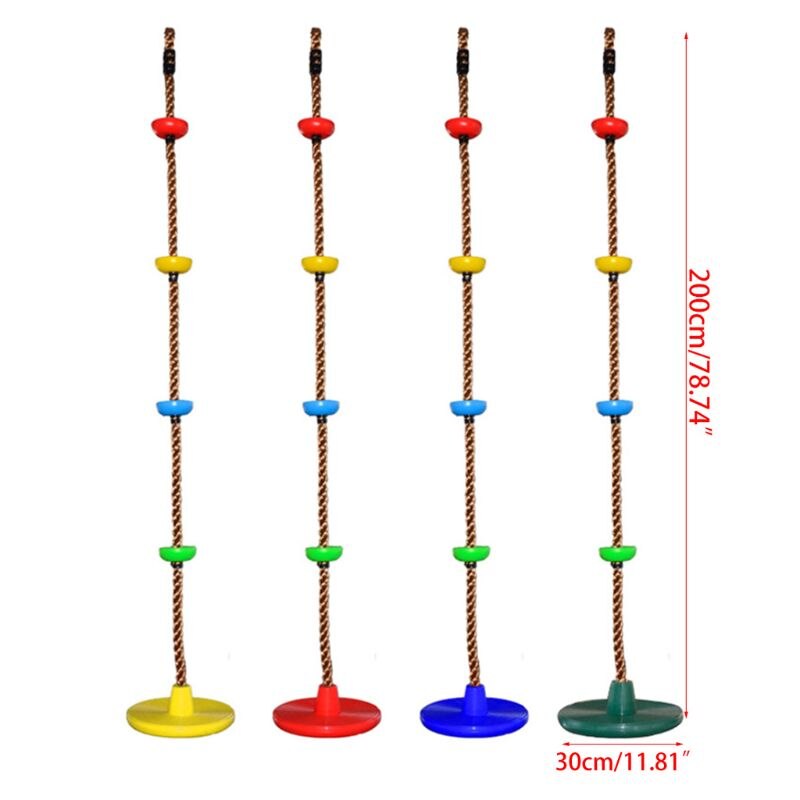 Stevige kunststof schommelstoel - binnen en buiten klimtouw met schijfschommel