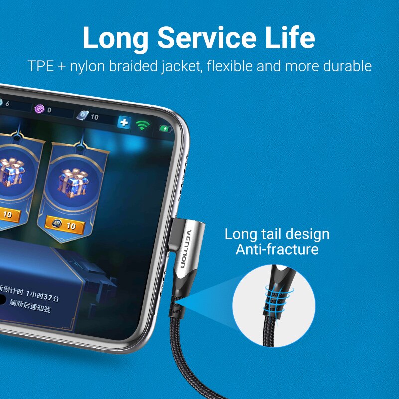 Vention 5A USB tipo C cavo per Huawei compagno 30 P40 P30 Supercharge 40W ricarica rapida 3.0 SCP ricarica rapida cavo di ricarica USB-C