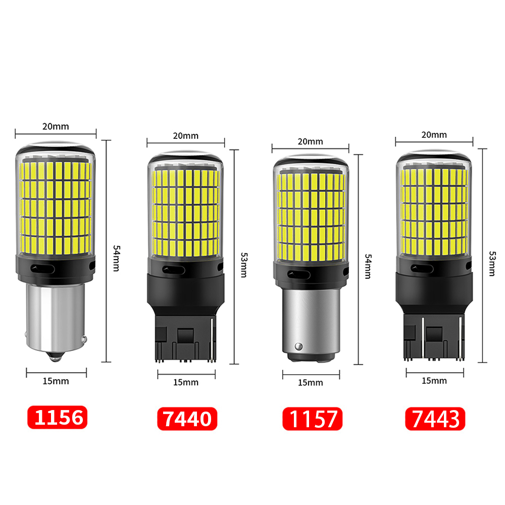 2 uds luz LED de coche de alta potencia P21W PY21W 1156 P21/5W 1157 BAY15D lámpara de señal trasera delantera Canbus 4014SMD W21W W21/5W 7440 7443 12V
