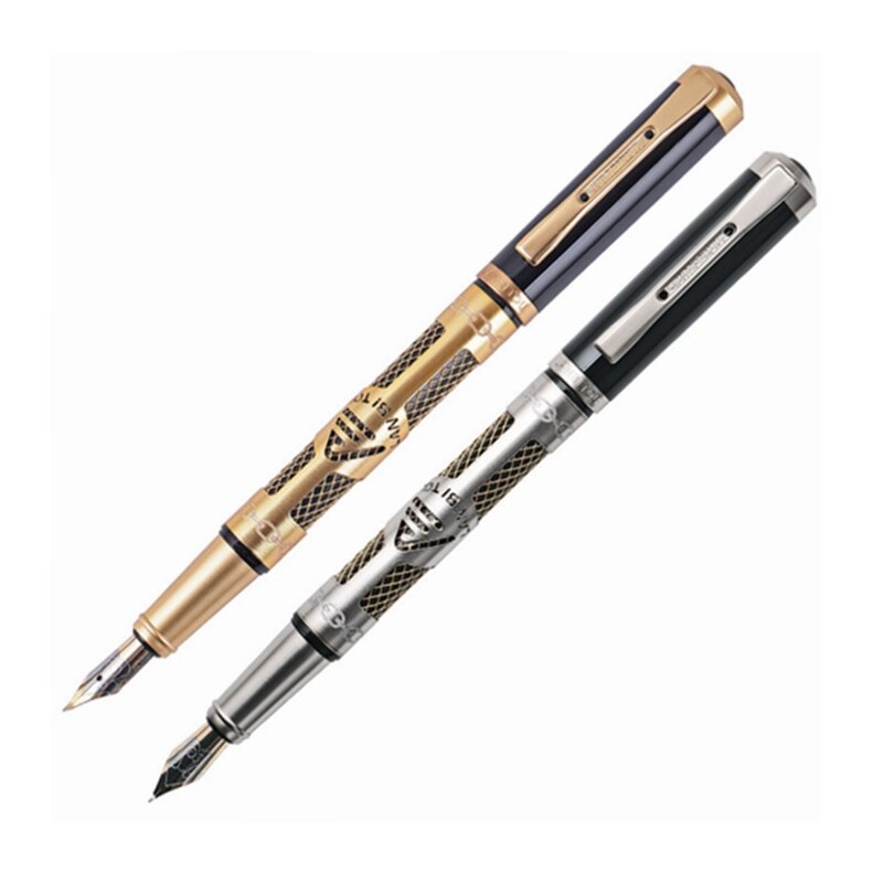 Pluma estilográfica antigua vintage para escribir, bolígrafos de tinta Latón de lujo de para la escuela y de artículos de oficina