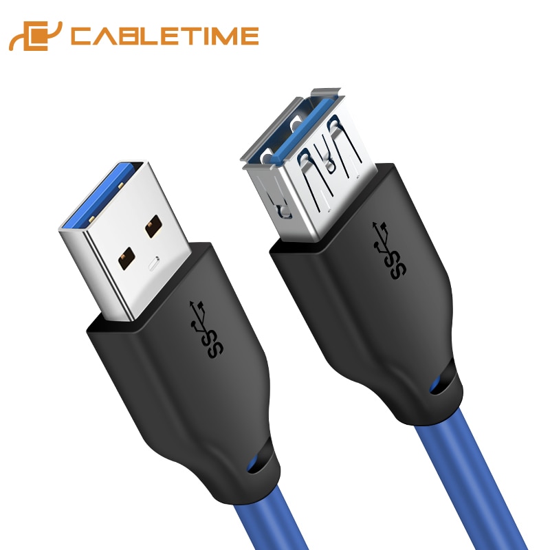 Cabletime USB3.0 Kabel M/F Verlengkabel Gen1 5Gbps Voor Laptop X Doos Macbook Usb Extender Data Cord usb Adapter C272
