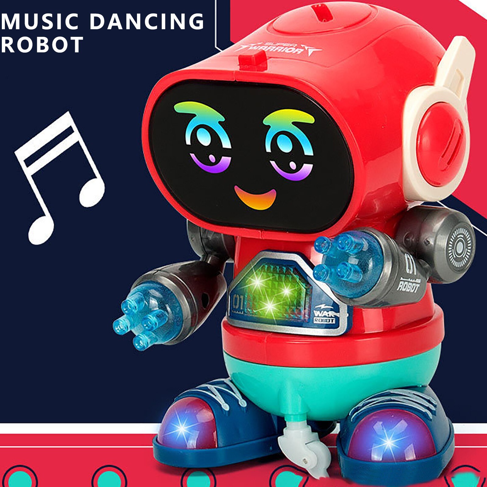 14.5x13x20.5cm Electric Dancing Robot Toys For Kids Cool Led Lighting Dancing Cool Xmas Toy Play Music Children Entertained