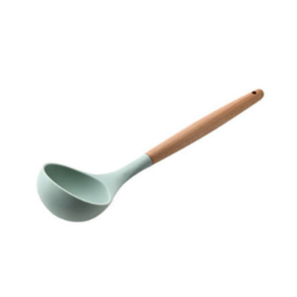 Newly Silicone Kitchen Utensil Set Non-stick Silicone Cooking Tools Kitchenware Storage Holder VA88: soup ladle