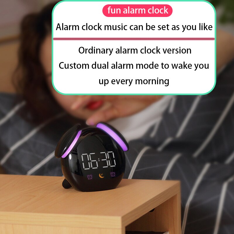 Intelligente Kind Wekker Nachtkastje Wekker Elektronische Mini Digita Klok Horloge Kleine Bureauklok Lichtgevende Stille