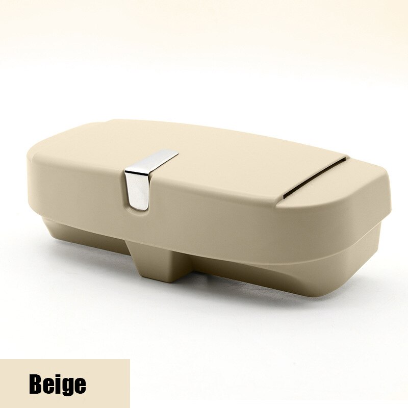 Auto Glazen Doos Auto Zonnescherm Bill Clip Multifunctionele Auto Bril Opbergdoos Organizer Box Zonnebril Houder Opslag Zakken: beige