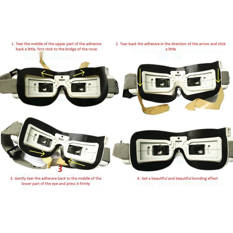 3 stk / sæt til fatshark  hd3 hd2/v2 v3 v4 videobriller svampeblok udskiftningsdele skum til fpv beskyttelsesbriller tilbehør