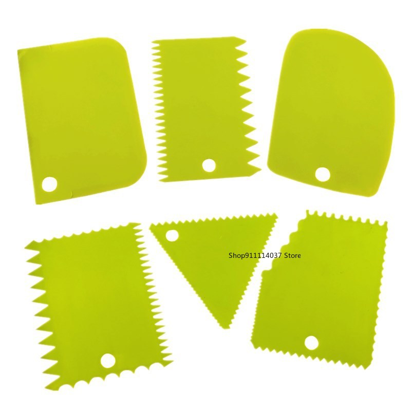 6PCS Pottery Plastic Scraper Tools Clay Sculpture Tooth Shape Pottery Clay Sculpture Carving Tool DIY Clay Texture Scraper: plum