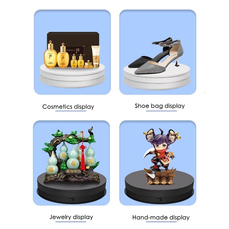 3 Maten Automatische Elektrische Roterende Draaitafel Sieraden Organizer Display Max Belasting 20Kg Fotografie Stand 360 Graden Houder