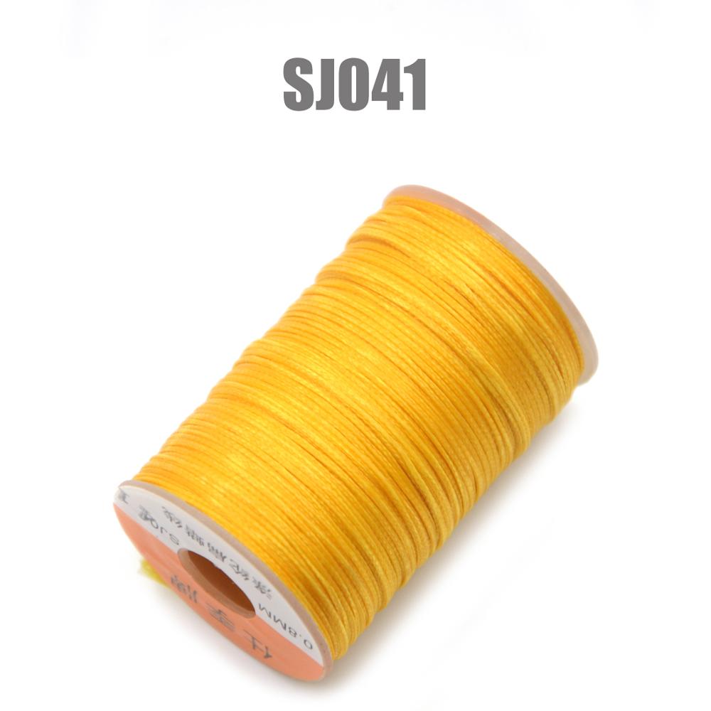 150d 0.8mm 100m vaxad trådsnöre för gör-det-själv hantverksverktyg handsömnad tråd platt vaxad sylinje kläder sko läder: Sj041