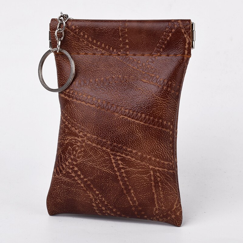 Grils Eenvoudige Portemonnee Met Auto Sleutelhanger Case Vrouwen Pu Lederen Portemonnee Kleine Toetsen Kaart Huishoudster Tas Sleutelhanger Houder pouch: coffee