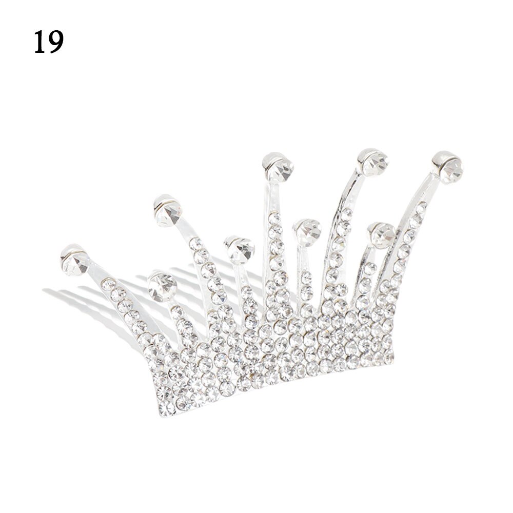 Lovely Mini Tiara Crystal Rabbit Princess Crown Comb Party Costume Accessory Girls Kids Birthday Children's Headwear: 19