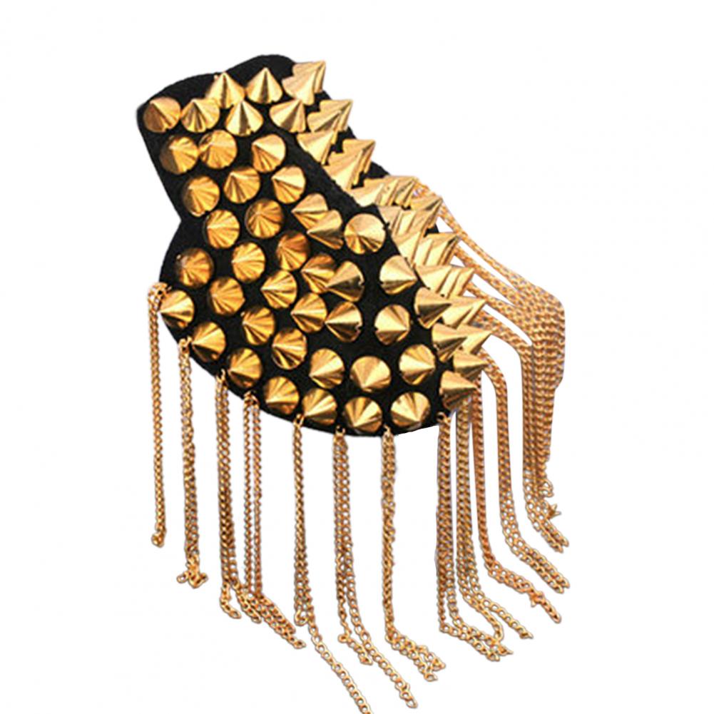 Jahrgang Schulter Brosche Zubehör Quasten Punk Schmuck Jahrgang Fransen Epaulette Schulter Abzeichen Kleidung Dekor: Lila