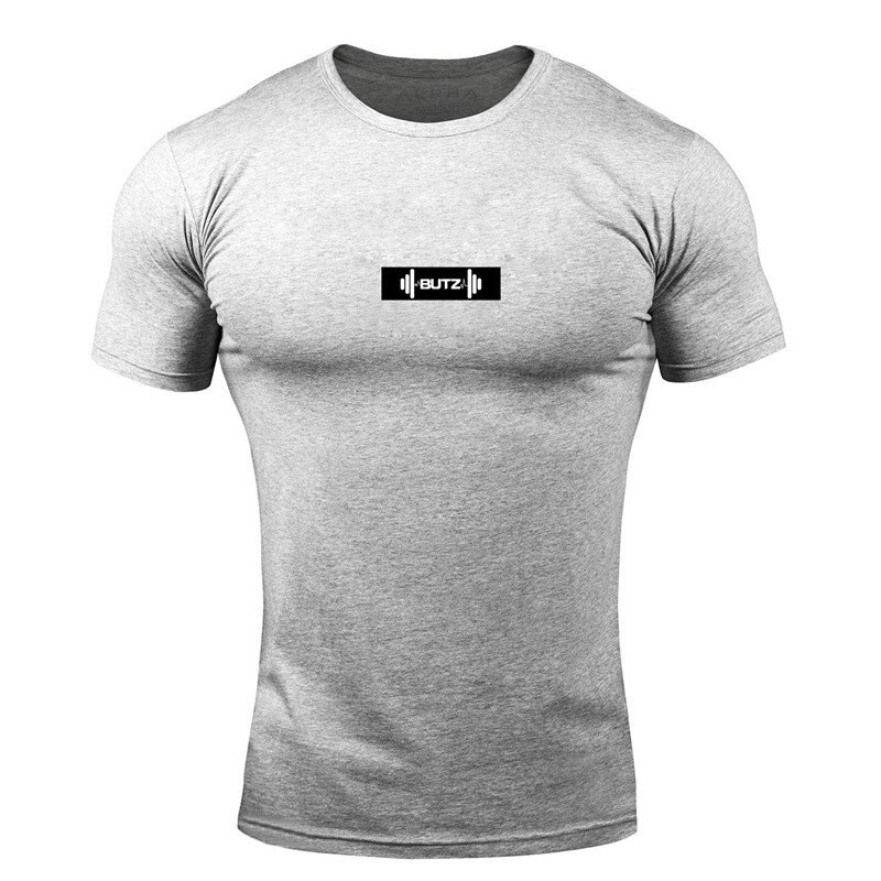 Camiseta de Fitness informal para hombre, camiseta de Fitness de Color amarillo sólido, camiseta de rejilla de algodón, Top de verano: M / Light gray