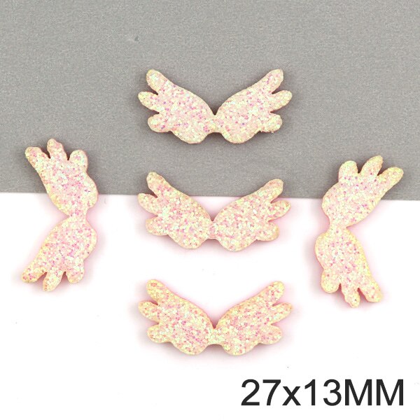 50Pcs Glitter Kleine Krone Patches Filz Pads Applique Patches auf Kleidung Haar Clip Bögen für Mädchen Scrapbooking Accessories17x17MM: 06