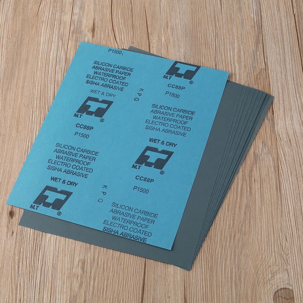 Papier abrasif en carbure de Silicone, 50/100 feuilles/ensemble, étanche, enduit électrolytique, sec et humide, utilisable MTCC88P