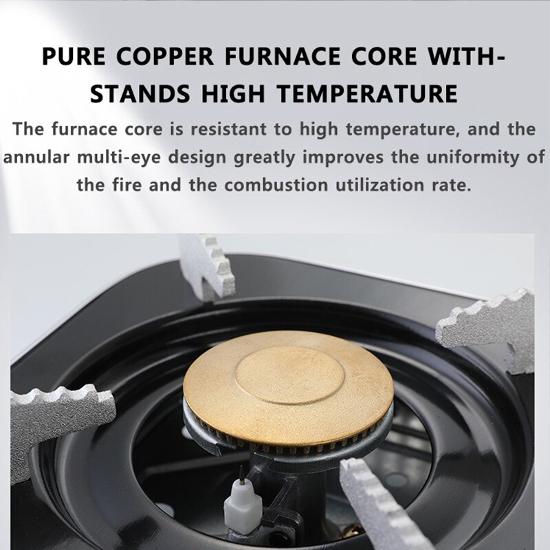 He-Outdoor MINI SQUARE Stove, Gas Stove, Portable Folding Card Stove, Camping Stove, Water Cooking Appliance