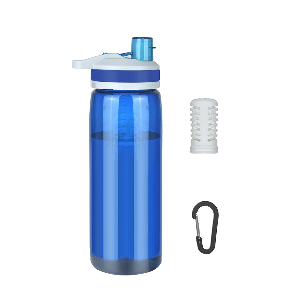 Filtro de reemplazo para botella de agua, purificador de agua para exteriores, emergencia, Camping, senderismo, gran capacidad de purificación de agua