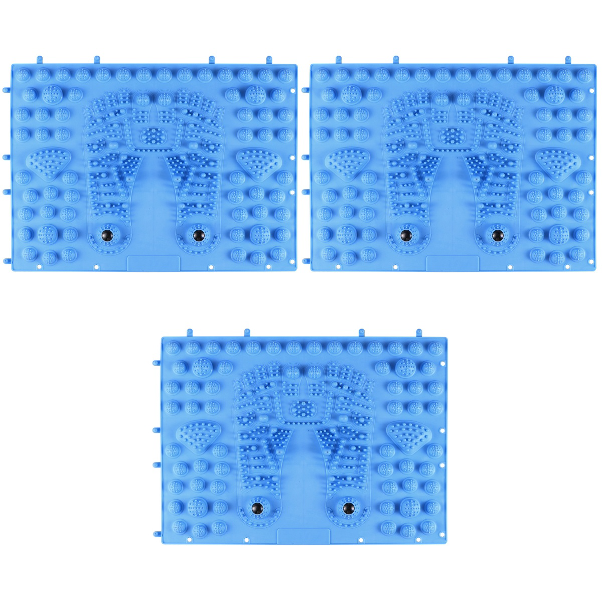 3pcs Large Thick Reflex Mat Foot Massager Magnetic Therapy Plastic Toe Pressure Plate Pad Acupressure