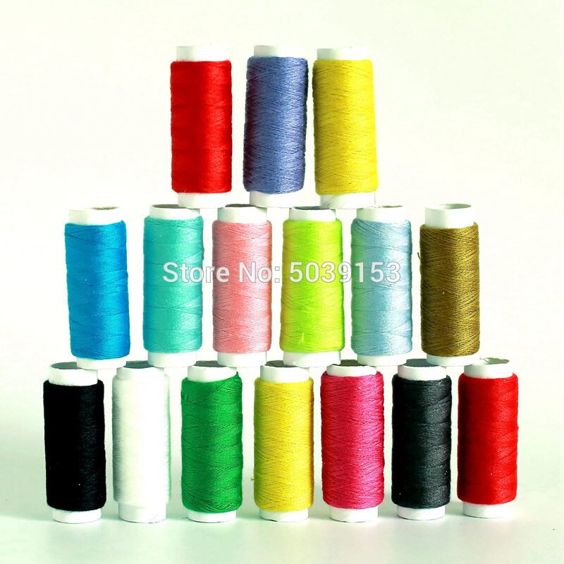 10 Rolls DIY Hand Sewing Thread mixed 10 Colors Colorful Polyester Machine Embroidery Sewing Threads