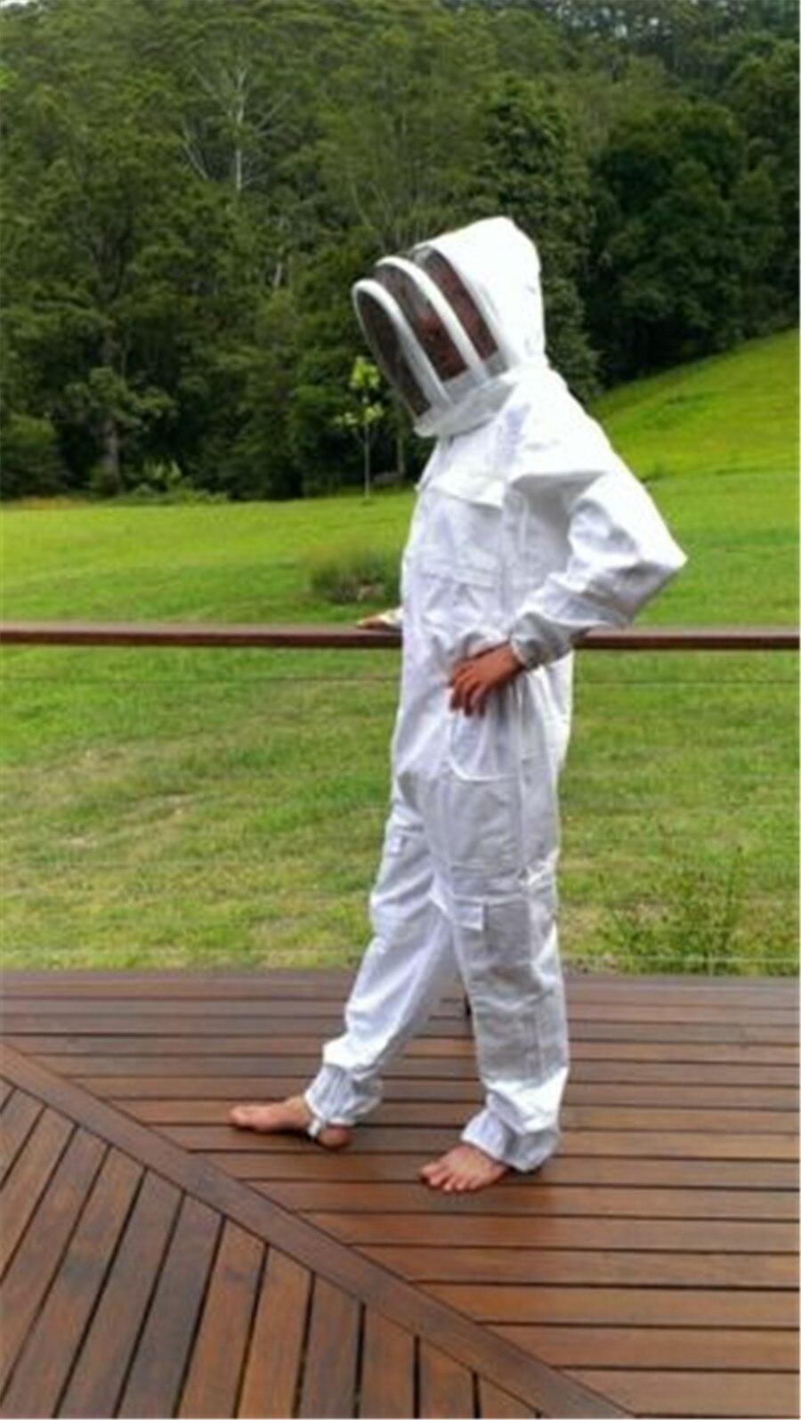 Full Body Beekeeping Suit Clothing Heavy Duty Ventilated Veil Hood Hat Clothes Jacket Protective Beekeeping Suit Beekeepers 3